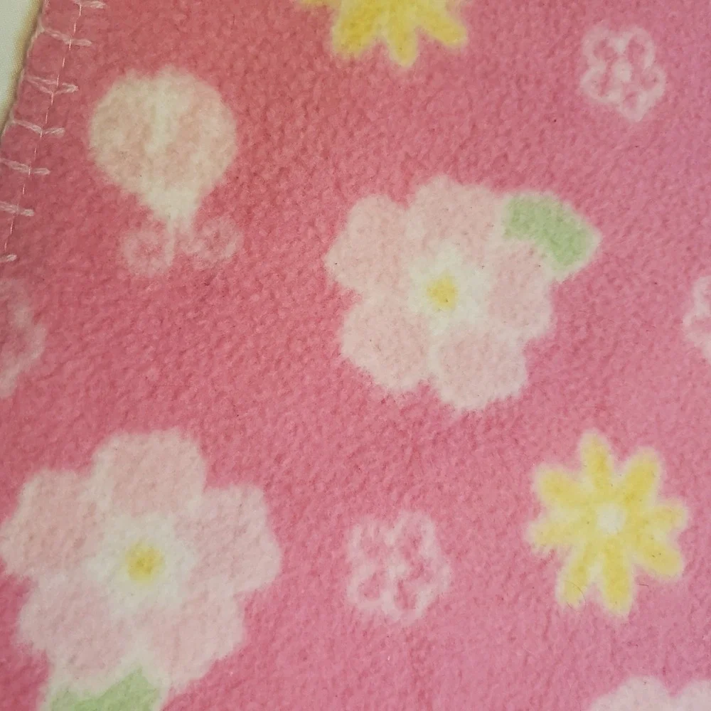 Parent's Choice‎ Fleece Baby Girl Baby Security Blanket Pink Floral  Ladybug